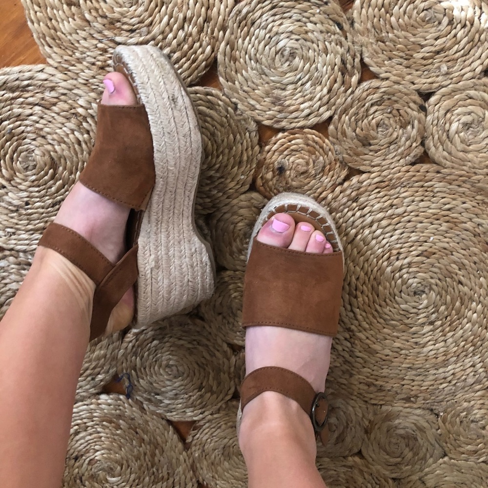 Brown Platform Espadrille Sandal